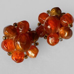 Vintage Lisner earrings orange